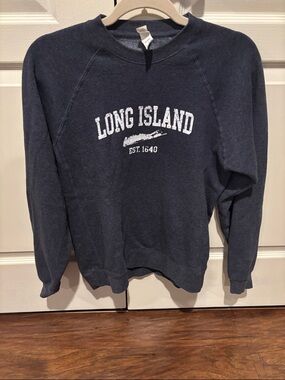 Navy 'Long Island' Crewneck Sweatshirt XS
